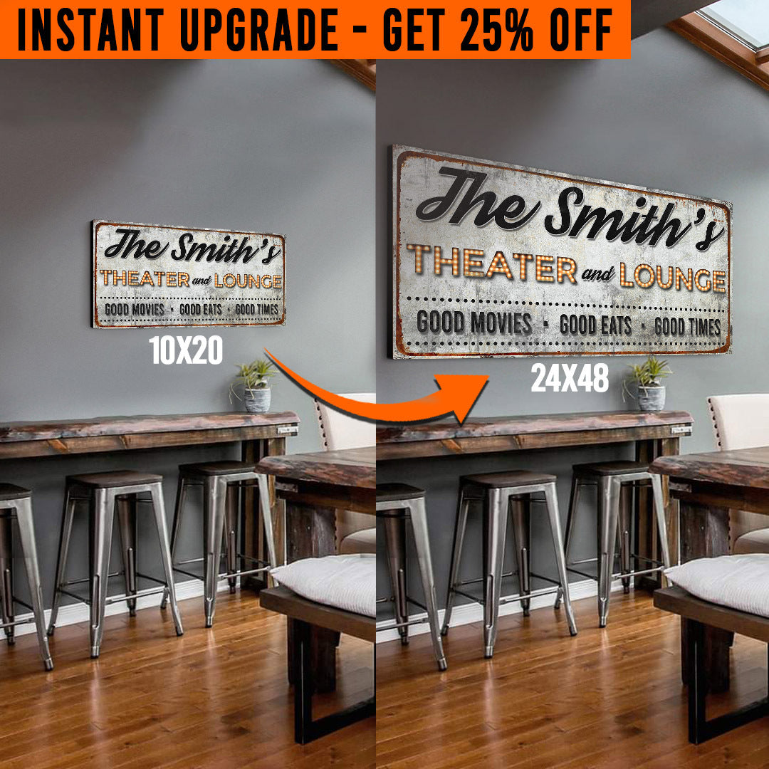 'Sinema ve Dinlenme Salonu' (Stil 2) Tuvalinizi 24x48 İnçe Yükseltin